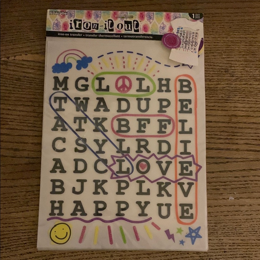 Iron-On Transfer Alphabet and Symbols